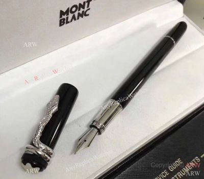 AAA Replica Mont Blanc Fountain Pen Heritage Rouge Et Noir Black Precious Pen